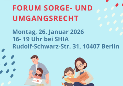 Forum Sorge- und Umgangsrecht am Montag, 26. Januar 2026, 16 bis 19 Uhr